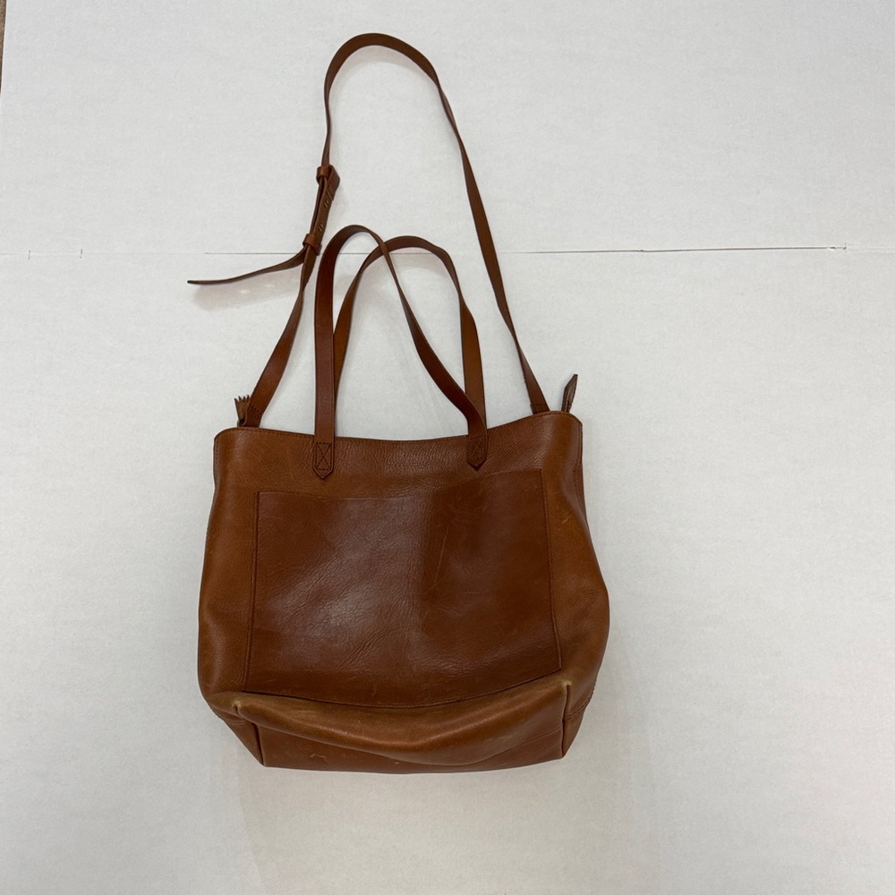 Madewell The Medium Transport Tote Elegant Brown Leather Tote Bag